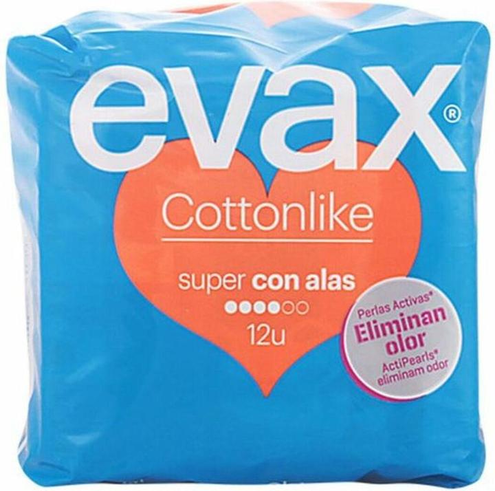 Produktbild Evax COTTONLIKE compresas super alas 12 uds (12 x, Damenbinden)