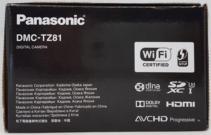 Actual product image Panasonic Lumix TZ81 (24 - 720 mm, 18.10 Mpx, 1/2,3'')