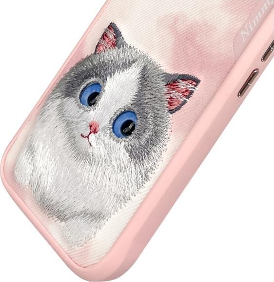 Actual product image Nimmy case iPhone 16 6.1" pink Big Eyed Pet 2.0 Cat (Apple iPhone 16)