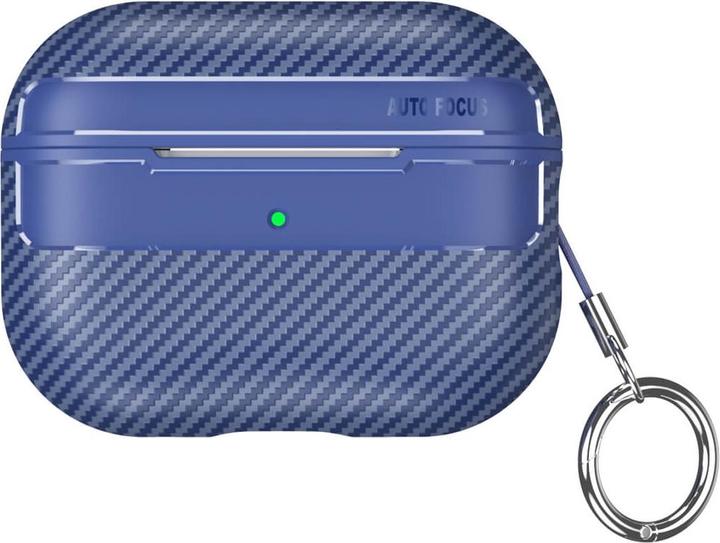 Actual product image Cover-Discount Airpods Pro 2 - Silicone case carbon look blue (Headphone bag)