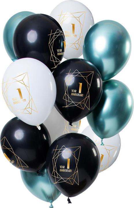 Produktbild Folat Luftballons Jubiläum 1 Jahr 30cm - 12 Stück (12 x)