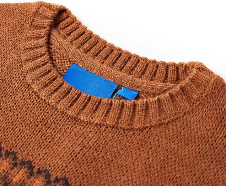Image du produit VidaXL Pull pour enfant Tricoté Cognac 104,Matériau : 100 (104)