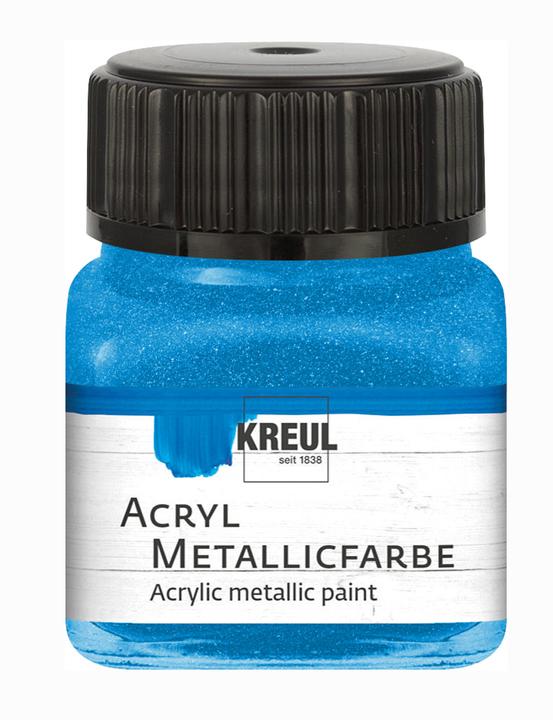 Produktbild Kreul Acryl Metallicfarbe, cremig deckend, 20 ml (Blau, 20 ml)