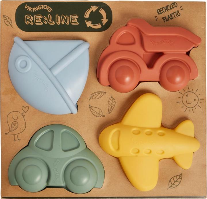 Actual product image Viking Toys Sand moulds vehicles 4 pieces on card