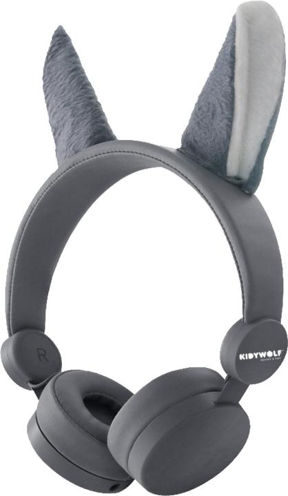 Actual product image Kidywolf Headphones with cable & detachable wolf ears