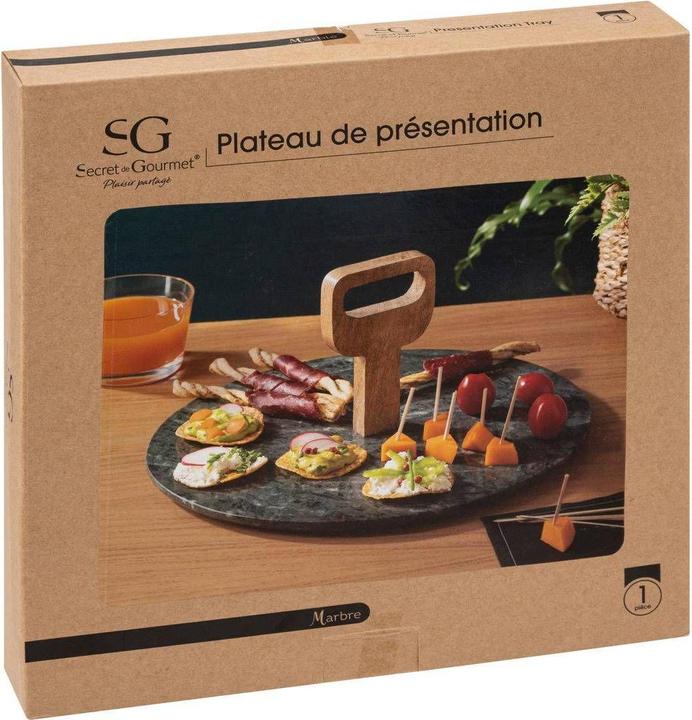 Image du produit Secret de Gourmet Plateau de service - Marbre - vert