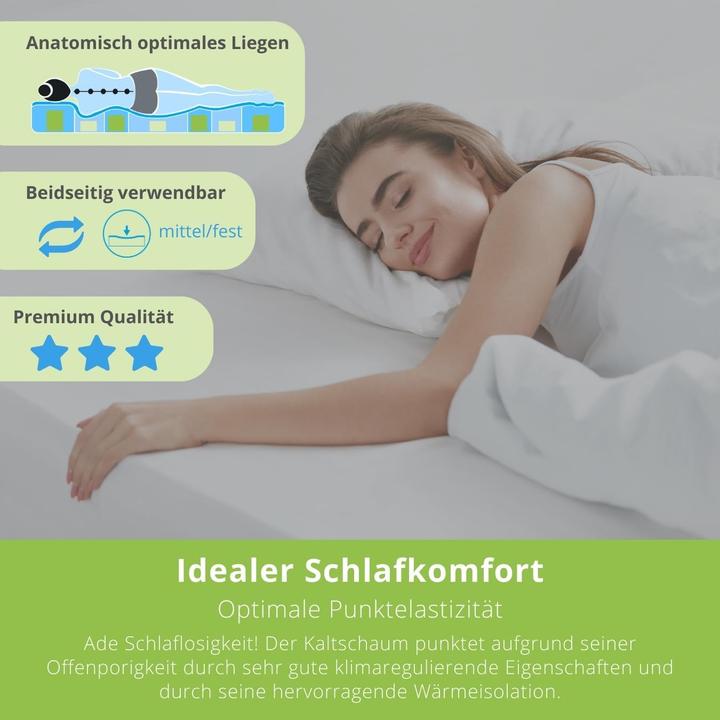 Actual product image Bodyprotect Kaltschaum Matratzentopper 90x200 cm (90 x 200 cm)