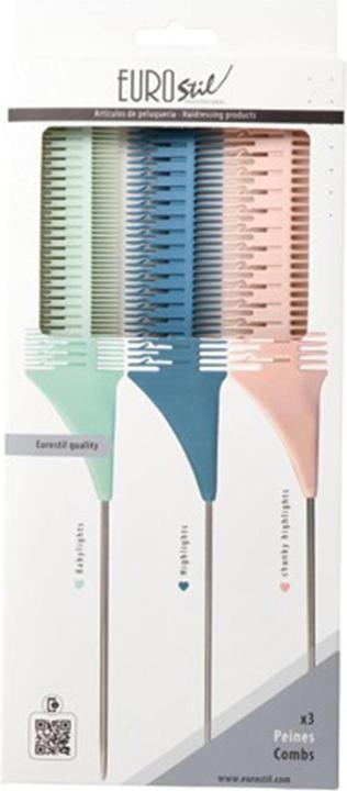 Image du produit Caso Eurostil Colores Set Peines Mechas 3 Units