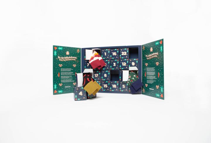 Produktbild DillySocks Socken Adventskalender (24er Pack, 41 - 46)