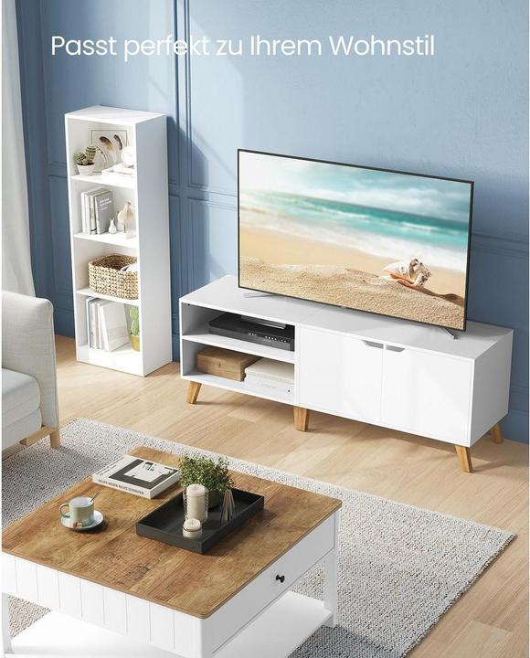 Immagine prodotto Vasagle TV-Möbel 140 x 40 x 45 cm, Weiss (140 x 40 x 45 cm)