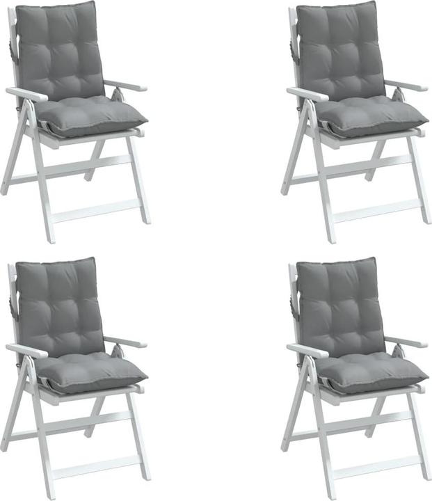 Actual product image VidaXL Low backrest cushions 4 pcs. Oxford fabric (100 x 50 x 7 cm)