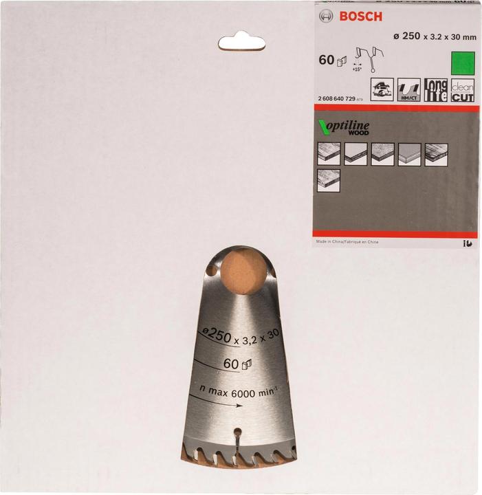 Productafbeelding Bosch Professional Zubehör Cirkelzaagblad Optiline Wood