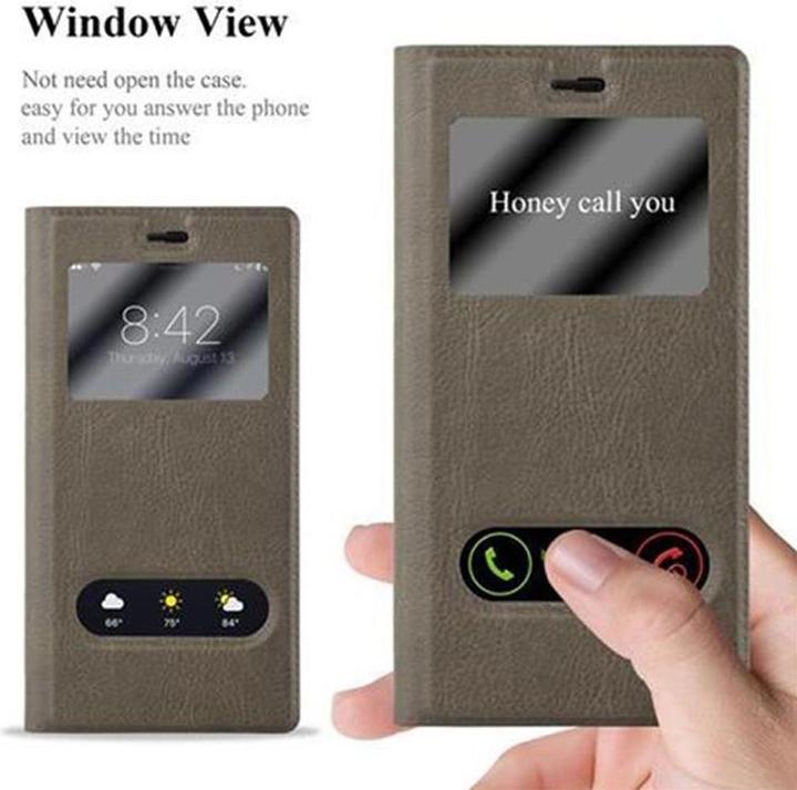 Produktbild Cadorabo Book mit View Doppelfenster Cover (Huawei P8)