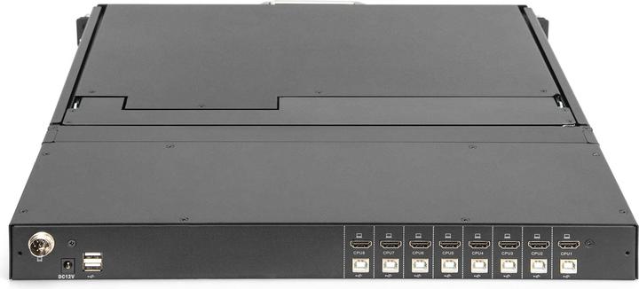 Produktbild Digitus Modulare Konsole mit 17 TFT48,3cm 8Port KVM Touch 8 x HDMI, HD Auflösung, US Tastatur