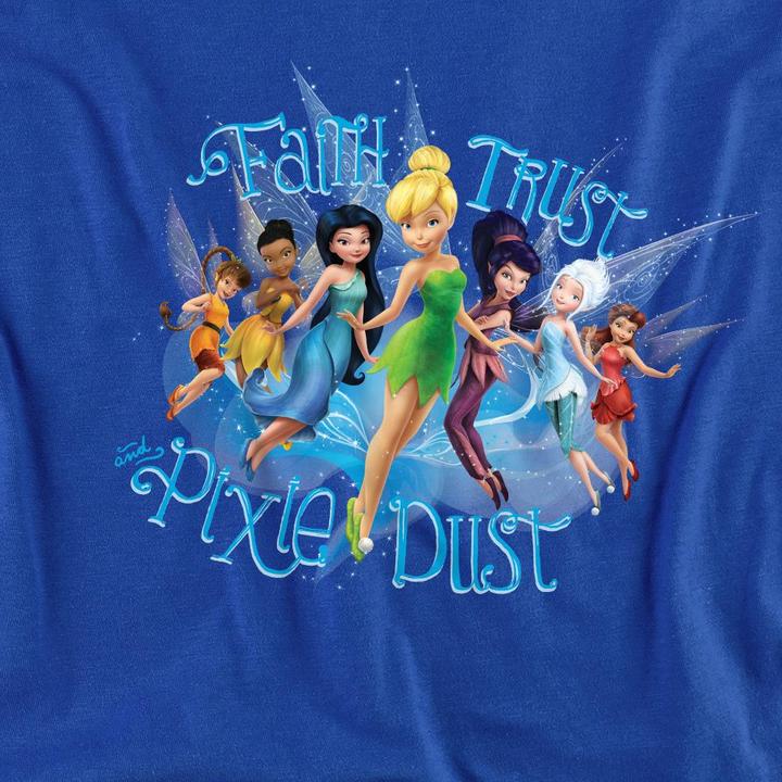 Actual product image Disney Interactive Studios Unisex Adult Faith, Trust And Pixie Dust Tinker Bell T-Shirt (S)