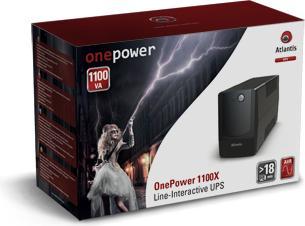 Actual product image Land OnePower PX1100 1.1 kVA 550 W 4 socket(s) AC (1.10 VA, 550 W, Line-interactive UPS)