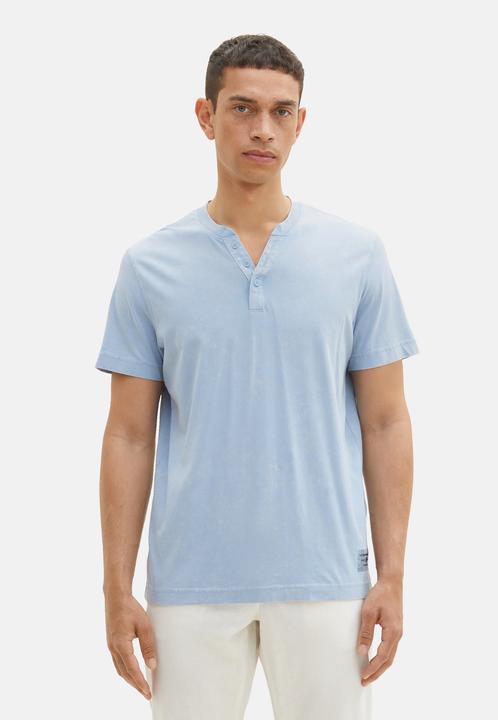 Actual product image Tom Tailor T-Shirt Kurzarmshirt mit Henley-Ausschnitt und ausgewaschener Optik (3XL)