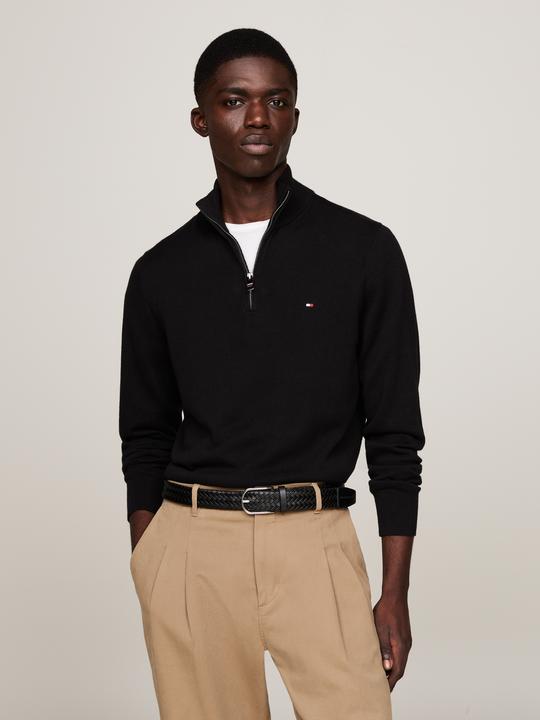 Produktbild Tommy Hilfiger Pima CTN Cashmere Pullover Zip Mock Black (M)