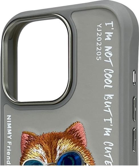Actual product image Nimmy case iPhone 16 Pro 6.3" gray Glasses Cool Cat (Apple iPhone 16 Pro)
