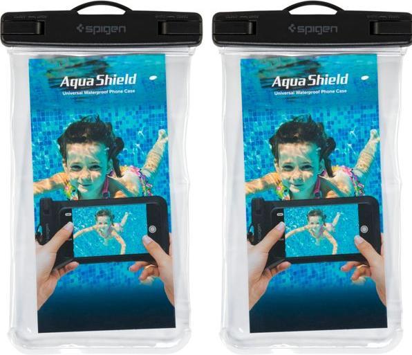 Actual product image Spigen A601 Universal Waterproof Case, Clear (pack of 2) (Universal)