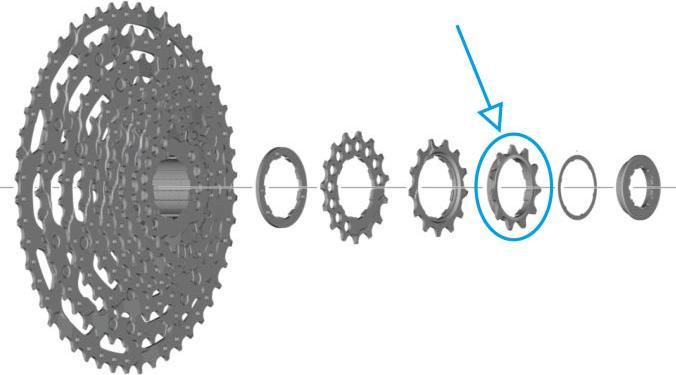 Image du produit Shimano Pignon CS-LG600 11 dents Type d'entretoise (11)
