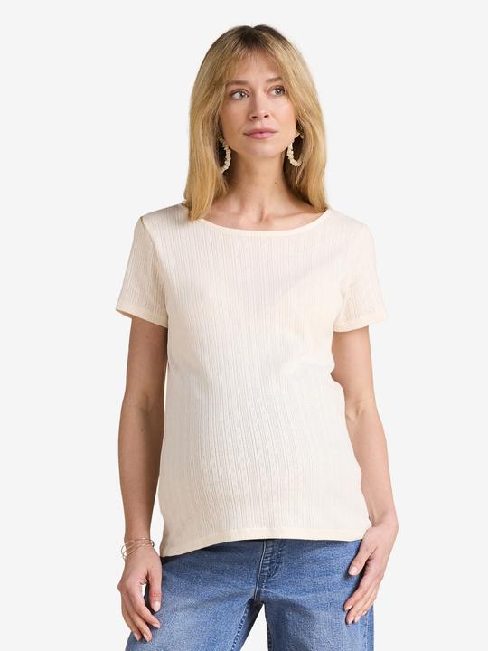 Produktbild Envie de Fraise Bio-Kollektion: Umstands-Shirt aus Pointelle-Jersey mit Rückenausschnitt (W36/L38)