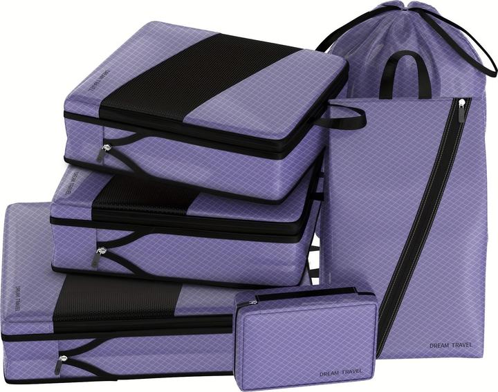 Actual product image Only-Bags.Store 6 compression packing cubes for suitcases, expandable storage bags for travelling items