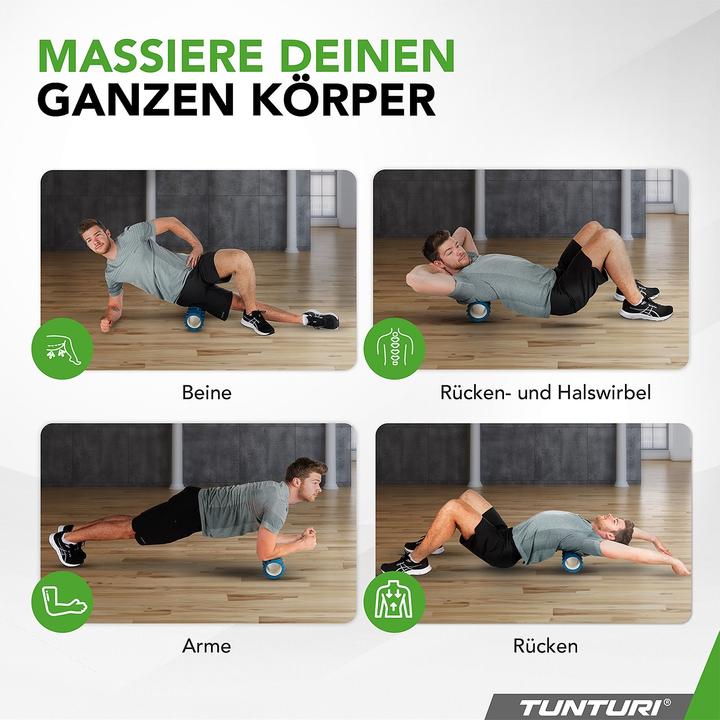 Produktbild Tunturi Yoga Massageroller 33 cm Petrolblau
