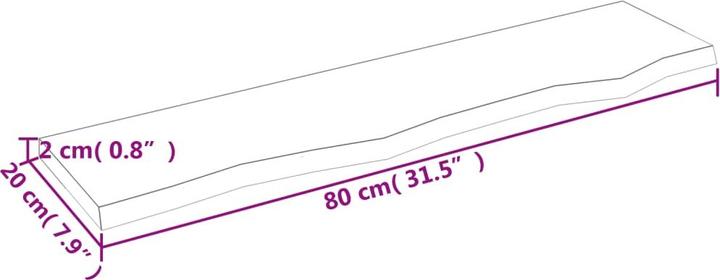 Actual product image VidaXL Lian (80 x 20 x 2 cm)