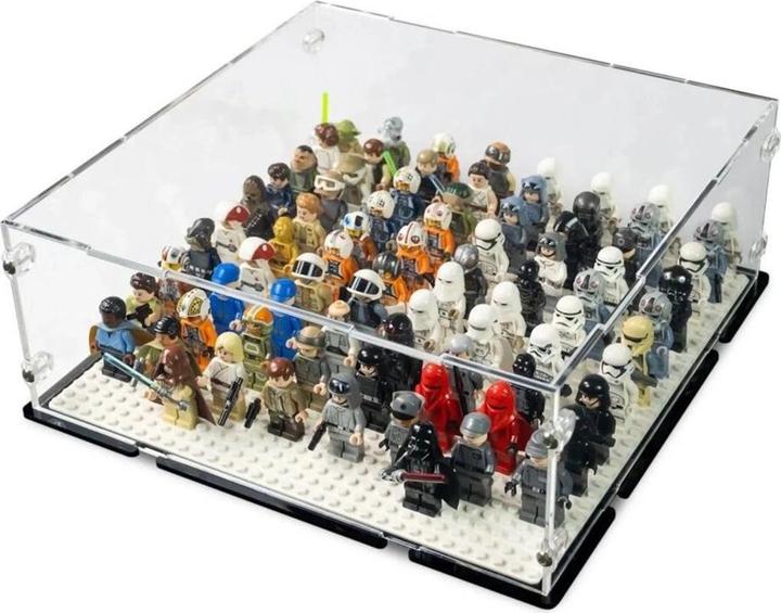 Image du produit iDisplayit Présentoir acrylique pour figurines LEGO® pour plaque 32x32 (avec fond noir)