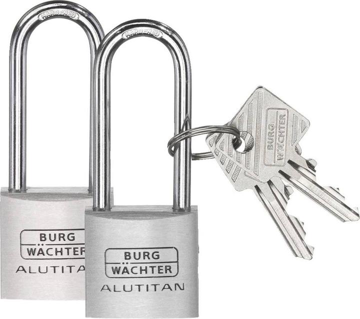 Produktbild Burg Wächter 36141 Vorhängeschloss 20.90 mm gleichschliessend Aluminium Schlüss