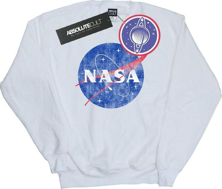 Nasa Classic Insignia Logo Distressed Sweatshirt