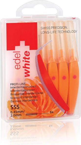 Produktbild Edel + White Interdentalbürsten SSS 0.45mm 6 Stk. (6 x, 0.45 mm)