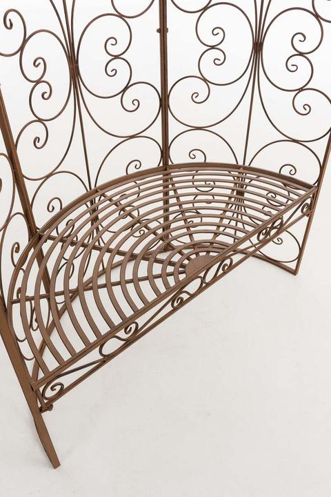 Image du produit Swisshandel24 Demi-pavillon Rosie avec banc, brun antique (58 cm, 120 cm)