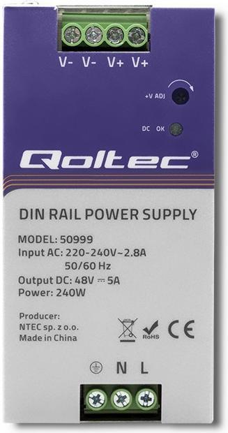 Produktbild Qoltec 50999 DIN rail power supply 240W (240 W)