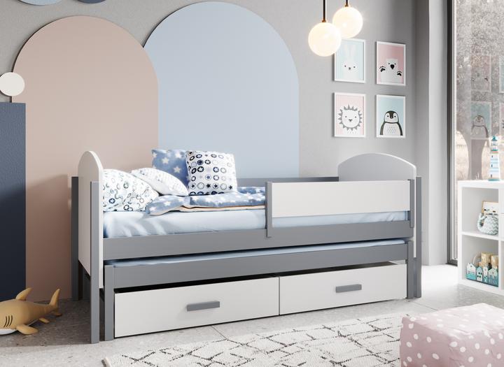 Image du produit ADRK Furniture Kinder-Doppelbett Olen 180x80 mit Matratze (180 x 80 cm)