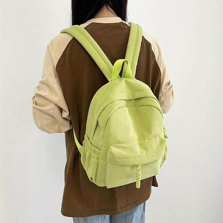 Immagine prodotto Only-Bags.Store Zaino piccolo in velluto a coste, zaino da viaggio casual, zaino semplice alla moda (10 l)