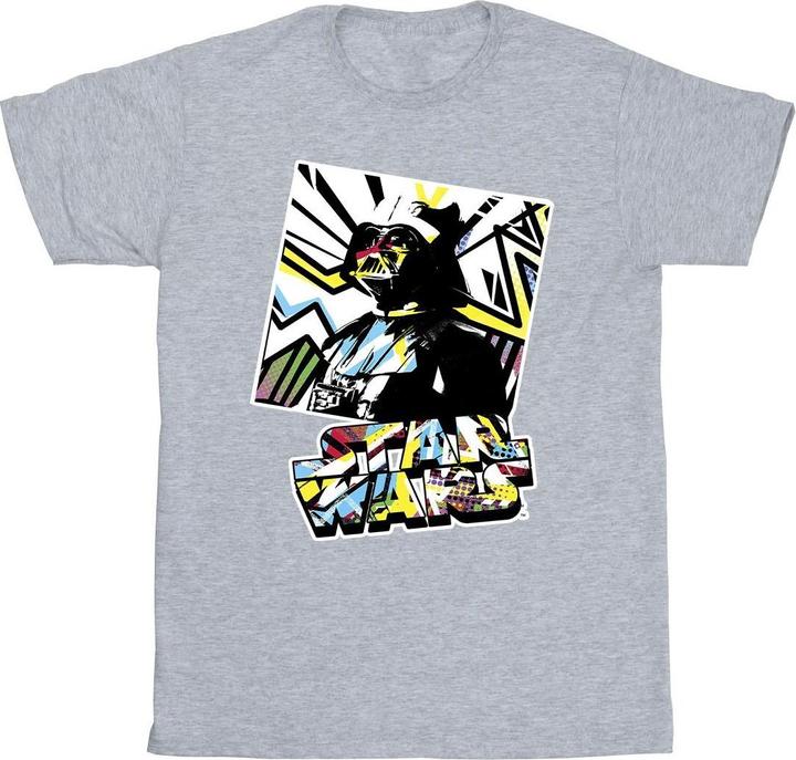 Actual product image Star Wars Mens Vader Water Colour Pop Art T-Shirt (S)
