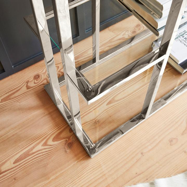 Actual product image Loberon Shelf Dacre silver (100 x 40 x 180 cm)