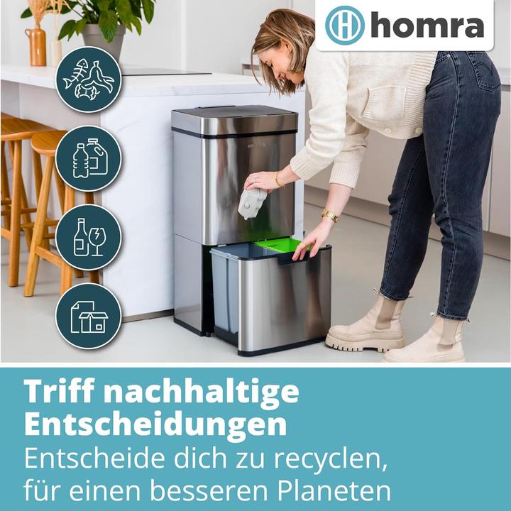 Produktbild Homra Nexo Mülleimer mit Sensor, Silber (72 l)