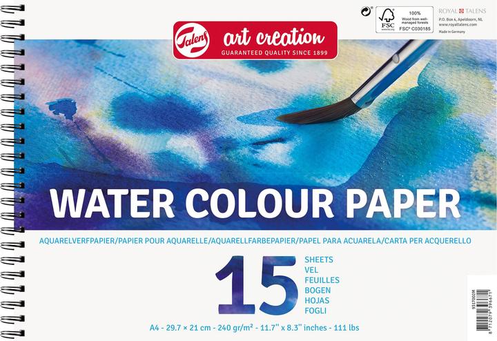 Talens Watercolour block A4 (A4, Plain)
