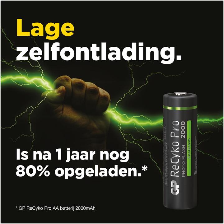 Produktbild GP Batteries ReCyko Pro AA/Mignon (4 Stk., AA, 2000 mAh)