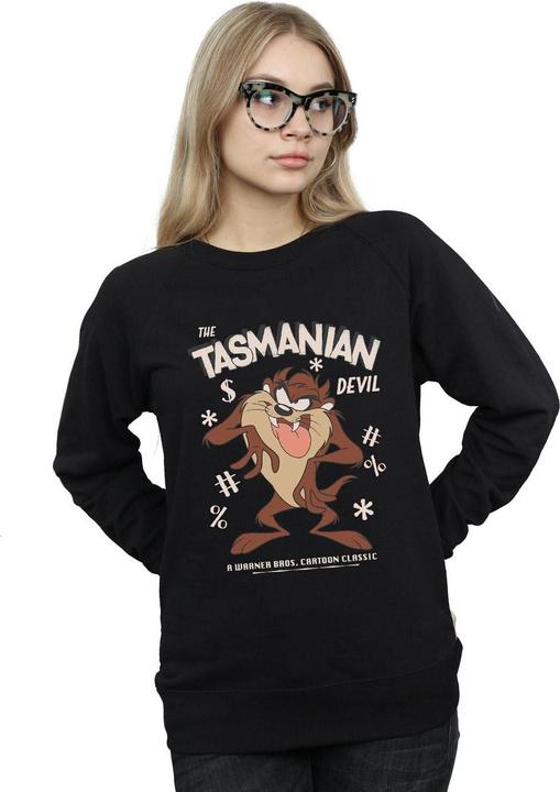 Actual product image Looney Tunes Womens/Ladies Tasmanian Devil Vintage Heather Sweatshirt (XXL)