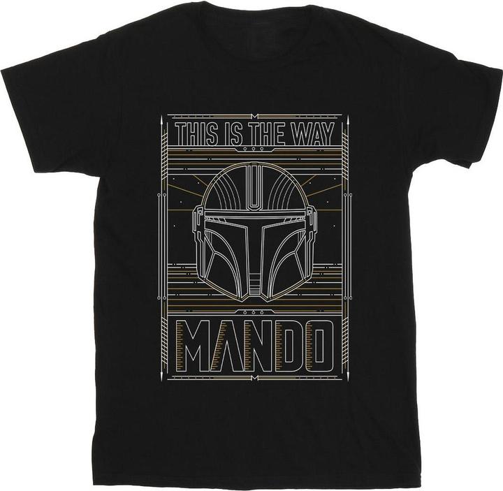 Image du produit Star Wars - T-shirt THE MANDALORIAN THE WAY OUTLINE HELM - Homme (4XL)