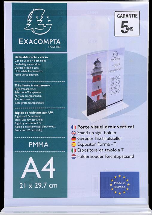 Exacompta Porta-visuale verticale A4 - Cristal (A4)