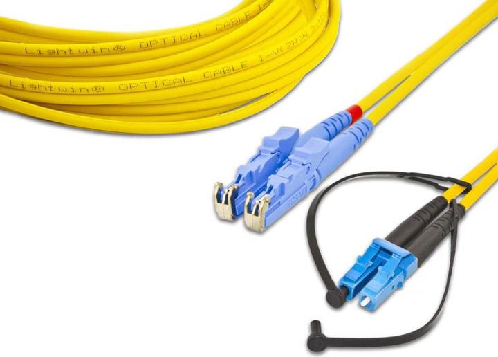 Actual product image Lightwin FO patch cable LC-LC, multimode, OM3, 25cm (0.25 m)