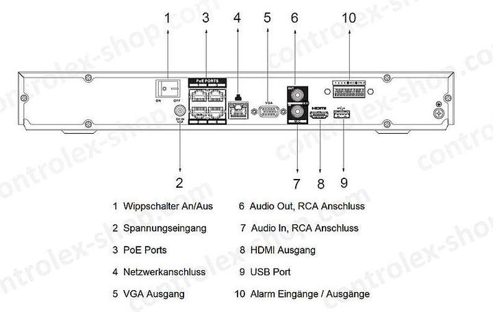 Immagine prodotto Dahua NVR4204-P-EI 4 canali NVR PoE, HDMI/VGA (Videoregistratore di rete (NVR))