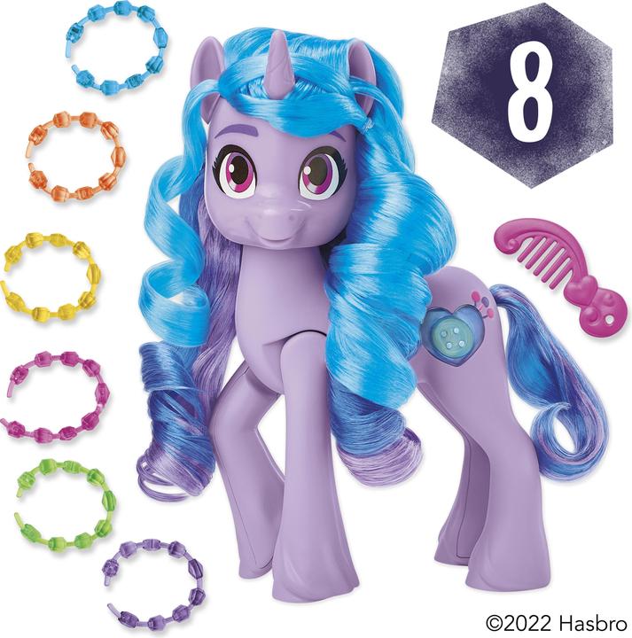 Productafbeelding My Little Pony Ontdek je pony schittering Sparkle Fun Izzy Moonbow, 20 cm hoge pony voor kinderen, met