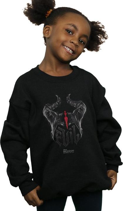 Actual product image Disney Girls Maleficent Mistress Of Evil Evil Horns Sweatshirt (116)