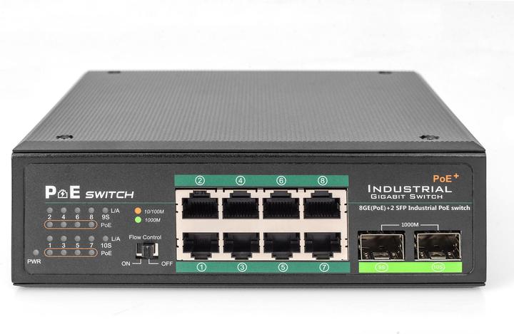 Image du produit Digitus Switch Industriel 8xgigabit Poe (8 Ports)